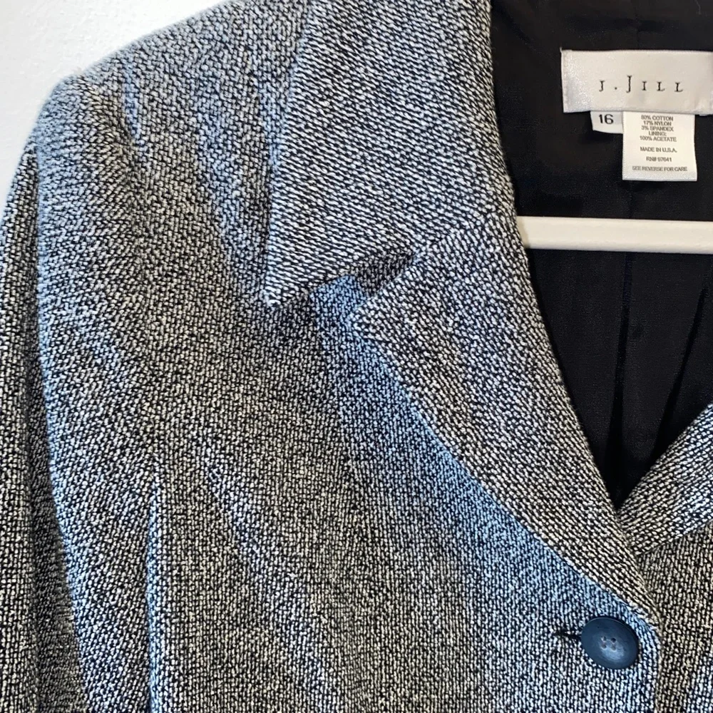 J. Jill Grey Cotton blend Coat fully lined